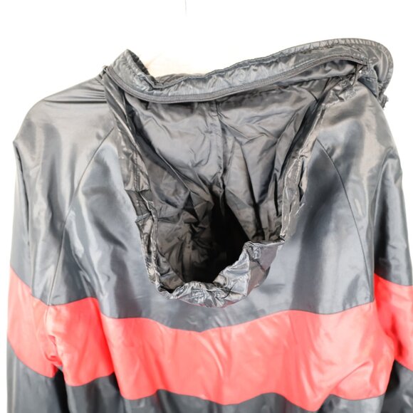 Duckster Lightweight Bomber Style Windbreaker Jacket Vintage 90s Red Black XL - Picture 9 of 10